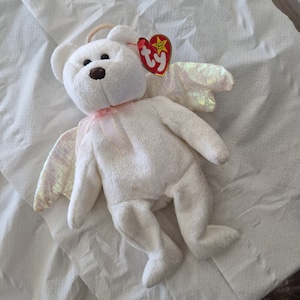 Very Rare Brown Nose Halo TY Beanie Bear