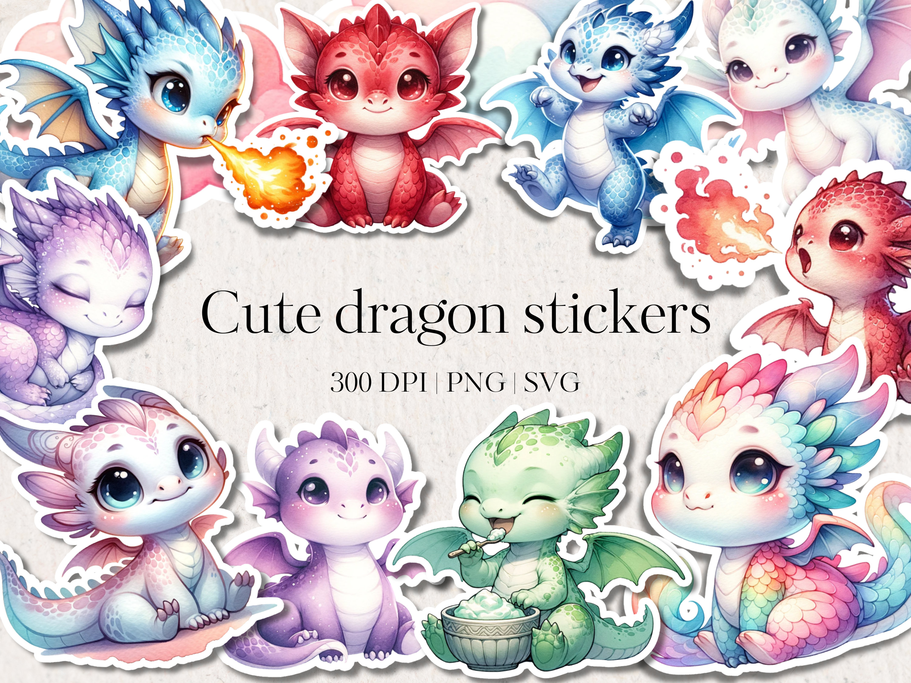 43 Cricut Stickers Clipart - Sticker PNG Bundle - Printable Stickers ...
