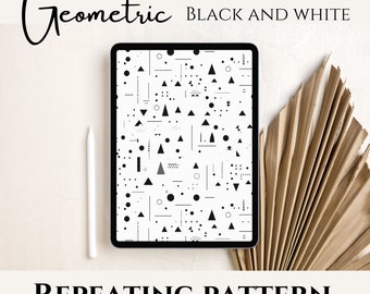 4 SVG Geometric Pattern Background Seamless Pattern PNG EPS Repeating Pattern Digital Paper Black and White Digital Background