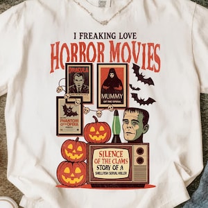 Retro Horror Movie Shirt: Comfort Colors Halloween Tee