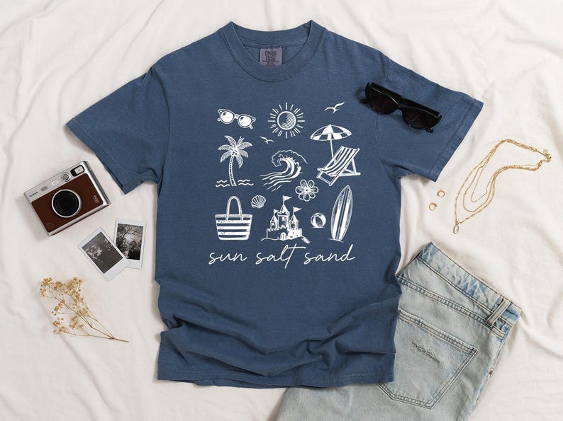 Comfort Colors Sun Salt Sand Shirt: Garment-Dyed Vacation Tee image 2