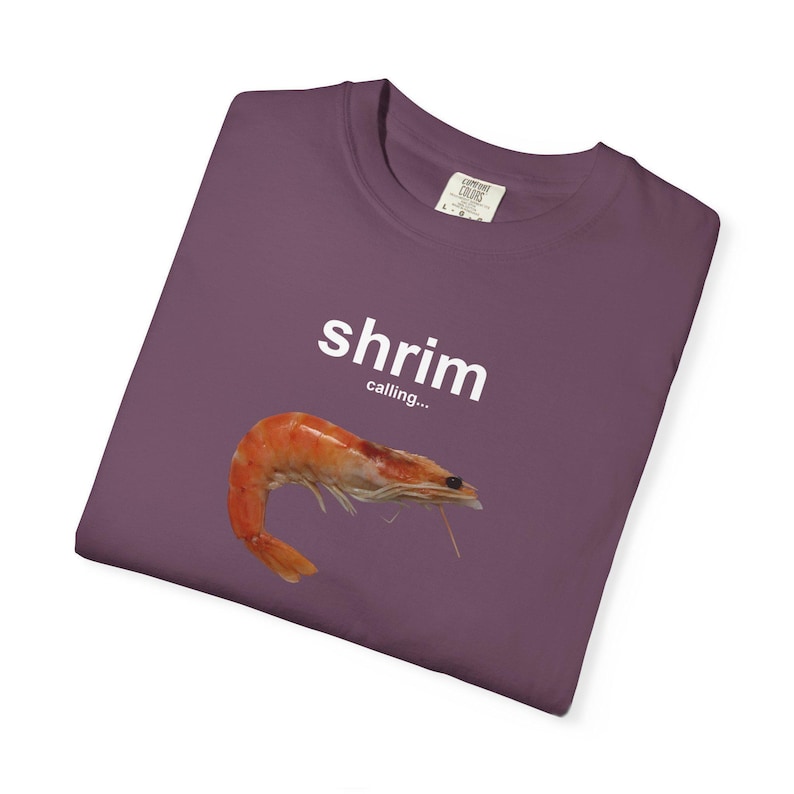 Lustiges Shrim Calling Shirt, Fischliebhaber Geschenk, Rechtschreib-T-Shirt Bild 6