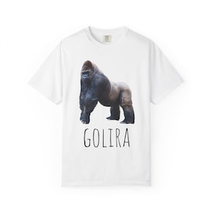 Comfort Colors Golira Gorilla Funny T-Shirt | Misspelled Animal Graphic Tee | Humorous Ape Lover Shirt | Unique Animal Kingdom Top