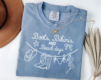 Bottes de cow-girl Comfort Colors et chemise Beach Days