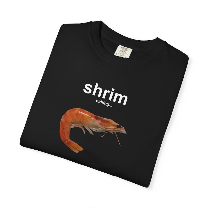 Lustiges Shrim Calling Shirt, Fischliebhaber Geschenk, Rechtschreib-T-Shirt Bild 4