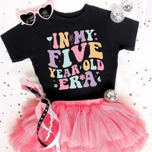 Five Year Old Era Birthday Girl Shirt: 5th Birthday Party Tee