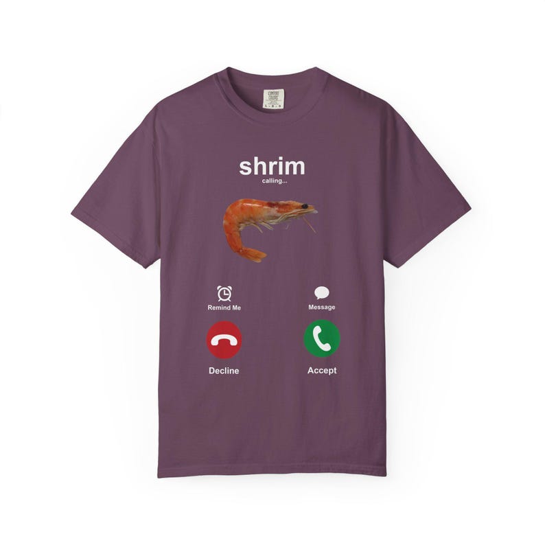 Lustiges Shrim Calling Shirt, Fischliebhaber Geschenk, Rechtschreib-T-Shirt Bild 5