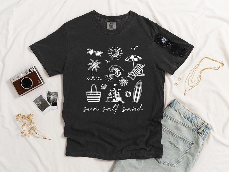 Comfort Colors Sun Salt Sand Shirt: Garment-Dyed Vacation Tee image 6