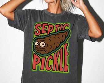 Camiseta de pepinillos sépticos, camiseta gráfica divertida, regalo para amantes de los pepinillos, humor maldito de internet.