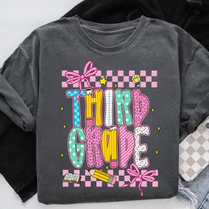 Third Grade Bow Shirt: Back To School Teacher Apparel