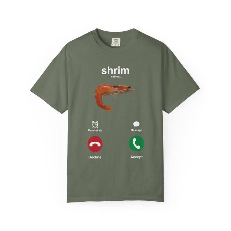 Lustiges Shrim Calling Shirt, Fischliebhaber Geschenk, Rechtschreib-T-Shirt Bild 7