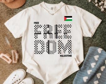Palestine Freedom Shirt: Comfort Colors Ring Spun Cotton Tee