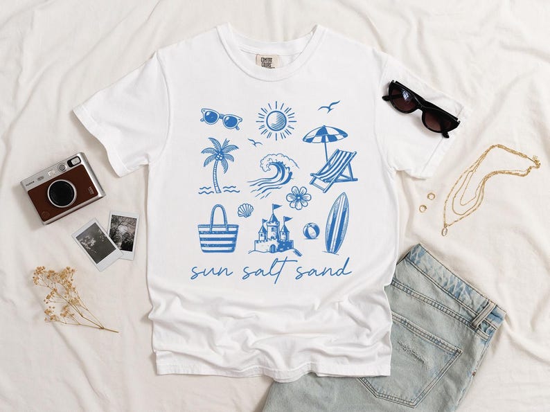Comfort Colors Sun Salt Sand Shirt: Garment-Dyed Vacation Tee image 1