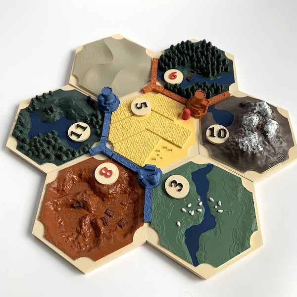 Custom 3D Catan | Magnetic Game Board Set