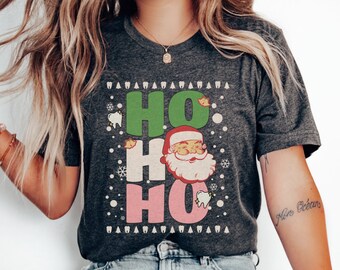 Camisa de Navidad para asistente dental, camiseta de Navidad para dentista, ropa navideña de odontología, camisa retro de consultorio dental Santa Face, equipo dental
