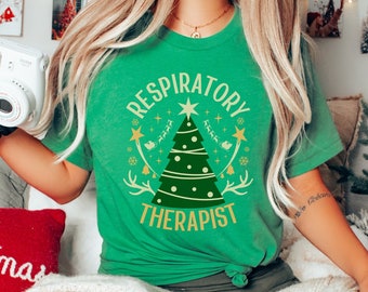 RT Christmas Shirt, Respiratory Therapist Gift, Healthcare Worker Shirt, Respiratory Nurse Shirt, Holiday Apparel, Lung Therapist Tee Shirt
