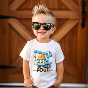 Kids Construction Truck 4th Birthday T Shirt Boy 4 Year Old Gift Kids Construction Truck 4th Birthday T Shirt Boy 4 Year Old Gift