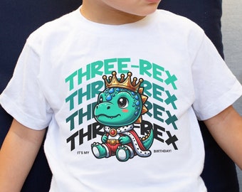 Three Rex Matching Family Birthday Shirts, 3rd Birthday Shirt, Three Rex Shirt, 3 Rex Birthday Tee, Birthday Boy Outfit, Dinosaur Theme Girl