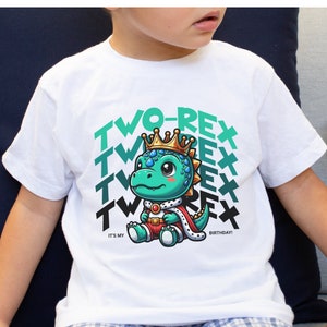 Two Rex Matching Family Birthday Shirts, Dinosaur 2nd Birthday Outfit, 2 Years Old Birthday, 2 Rex Birthday, Dinosaur Girl Boy Birthday Tee