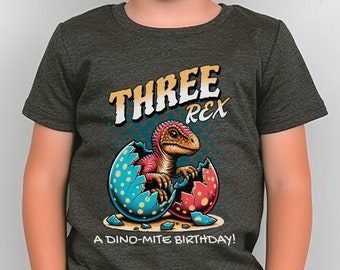 Three Rex Matching Family Birthday Shirts, 3rd Birthday Shirt, Three Rex Shirt, 3 Rex Birthday Tee, Birthday Boy Outfit, Dinosaur Theme Girl