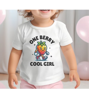 Strawberry Birthday Shirts Berry 1st Birthday Outfit Girl Berry First BDay Family Party T-Shirts Berry Sweet One Tee Baby Fruit Clothes Gift