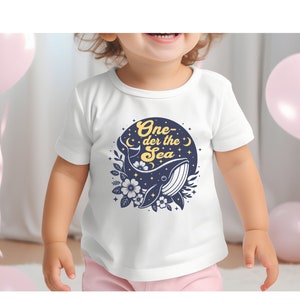 ONEder the Sea First Birthday Shirt Ocean Birthday Tee Mermaid BDay Under The Sea T-Shirt Sea Animal Theme 1st Birthday Outfit Baby Boy Girl