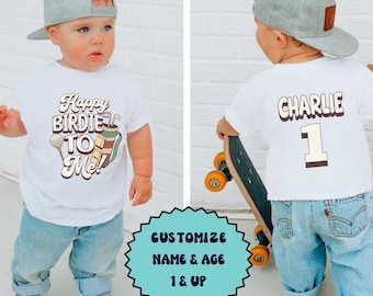 Golf First Birthday Shirt Happy Birdie To Me Hole In One Birthday Shirt Baby Boy Golf Outfit Let's Par Tee Girl BDay Kids Golf TShirt 1 Year
