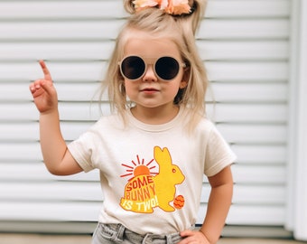 Some Bunny Is Two 2nd Birthday Outfit, Bunny Theme Matching Family Birthday Party Shirt, Mom Dad Matching Easter Birthday Shirts, 2 Year Old