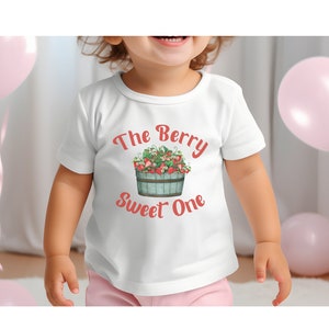 Berry Sweet One Matching Birthday Family Party Shirts Berry First Birthday Outfit Mom Dad Strawberry T-Shirts Berry 1st Birthday Baby Girl