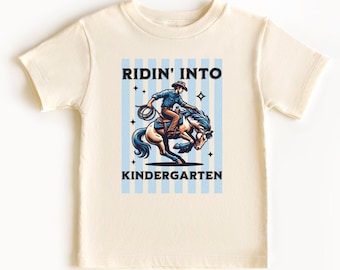 First Day Of Kindergarten Shirt Boys Western Cowboy TShirt Back To School Tee