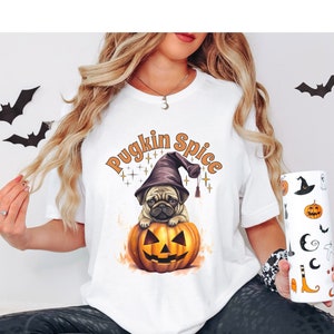 Halloween Dog Shirt, Pug Halloween Shirt, Pug Gifts, Pug Shirt, Pugkin Spice, Funny Pug Shirt, Dog Lover Shirt, Funny Halloween, Cute Pug