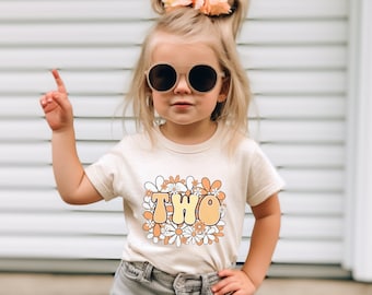Daisy 2nd Birthday Matching Family Tees, Two Groovy Birthday Party Shirts, Daisy Outfit, Toddler Girl Birthday, Hippie Daisy Flower, 2 Years