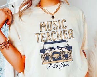 Music Teacher Shirt, Retro Teacher Shirt, Comfort Colors Teacher Shirt, Music Teacher Gifts, Back to School Shirt, First Day Of School Shirt