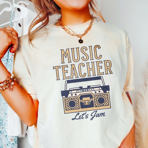 Music Teacher Shirt, Retro Teacher Shirt, Comfort Colors Teacher Shirt, Music Teacher Gifts, Back to School Shirt, First Day Of School Shirt