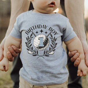 Hole In One Birthday Shirt Golf First BDay Outfit Baby Boy Golf Outfit Golf Theme 1st Birthday Let&#39;s Par-Tee Kids Golf T-Shirt 1 Years Old