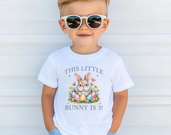 Boys 3rd Birthday Outfit Some Bunny Is Three Birthday Shirt Toddler Easter TShirt Bunny Birthday Party Rabbit Party Tees Grandson Gift