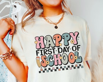 Back To School Teacher Shirt, First Day Of School Teacher Shirt, Comfort Colors Teacher Shirt, Retro Teacher TShirt, Teacher Gift, Teaching