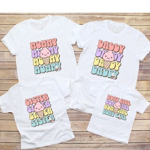 Ice Cream Birthday Family Party Shirt Sweets Birthday Tee Sweet One 1st Birthday Outfit Ice Cream Theme Two Sweet Party Mommy Daddy Matching
