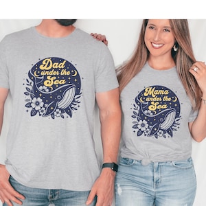 ONEder the Sea Birthday Party Ocean Birthday Shirts Under The Sea T-Shirts Sea Animal Theme 1st Birthday Outfit Baby Boy Girl Mama Dad Shirt
