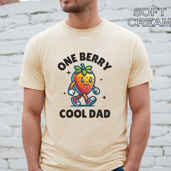 One Berry Cool Dad Strawberry Theme Birthday Shirt Berry First Birthday Matching Family Party Shirt 1st Birthday Outfit Boy Father Son Match