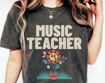 Music Teacher Shirt, Back To School Teacher Shirt, Retro Teacher Tee, First Day of School Teacher TShirt, Music Teacher Gift, Choir Teacher