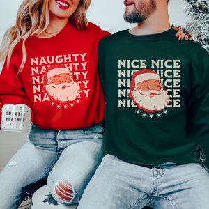 Funny Matching Couples Christmas Sweatshirts, Matching Holiday Sweater, Couples xmas Shirt, His and Hers Shirt, Couple Pajama, Newlywed Gift