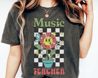 Music Teacher Shirt, Retro Teacher Shirt, Comfort Colors Teacher Shirt, Music Teacher Gifts, Back to School Shirt, Choir Teacher, Teaching