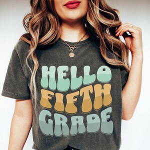 5th Grade Teacher Shirt, Retro Teacher Comfort Colors Shirt, First Day Of School Shirt, Back To School TShirt, Fifth Grade Teacher Tee Shirt