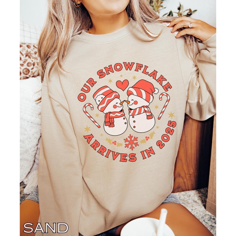 Christmas Pregnancy Announcement Sweatshirt Winter Baby Reveal Sweater