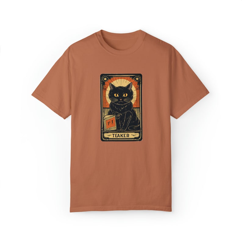 Tarot Card Shirt, Black Cat Halloween Shirt, Witchy Shirt, Comfort Colors Halloween TShirt, Spooky Black Cat, Fall Cat Shirt, Black Cat Tee image 10