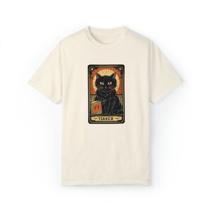 Tarot Card Shirt, Black Cat Halloween Shirt, Witchy Shirt, Comfort Colors Halloween TShirt, Spooky Black Cat, Fall Cat Shirt, Black Cat Tee image 8