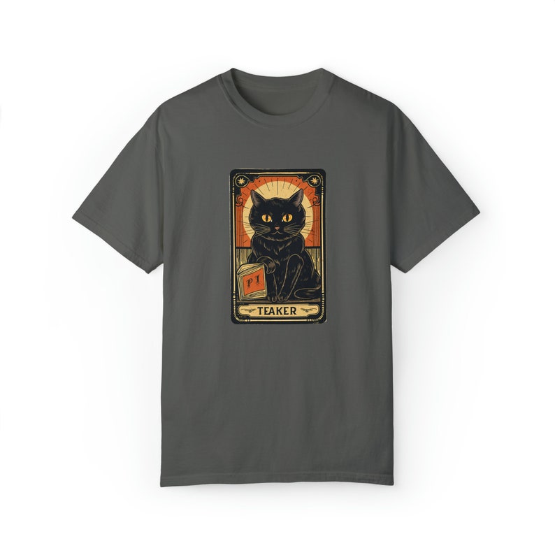 Tarot Card Shirt, Black Cat Halloween Shirt, Witchy Shirt, Comfort Colors Halloween TShirt, Spooky Black Cat, Fall Cat Shirt, Black Cat Tee image 9