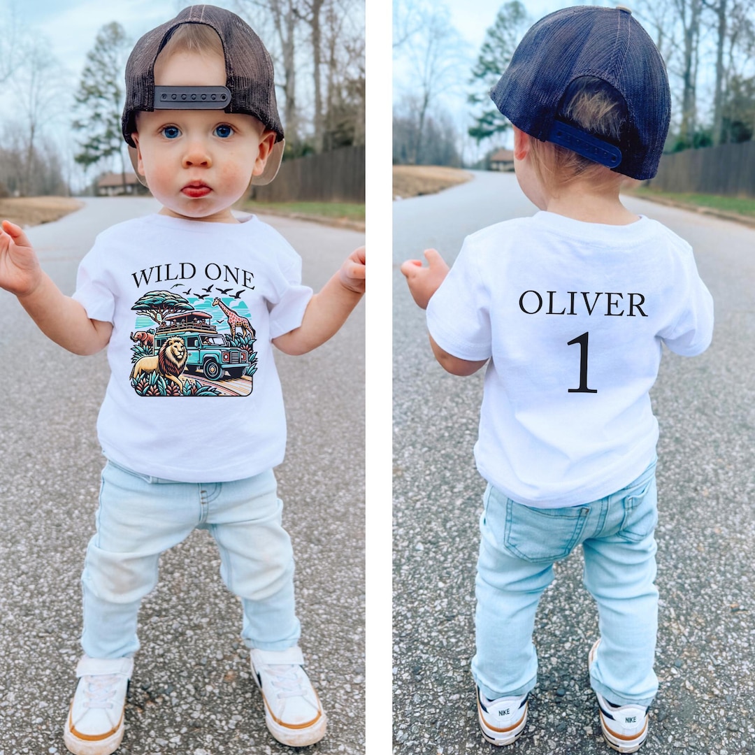 Wild One Birthday Boy Shirt Safari Theme 1st Birthday Outfit Toddler ...