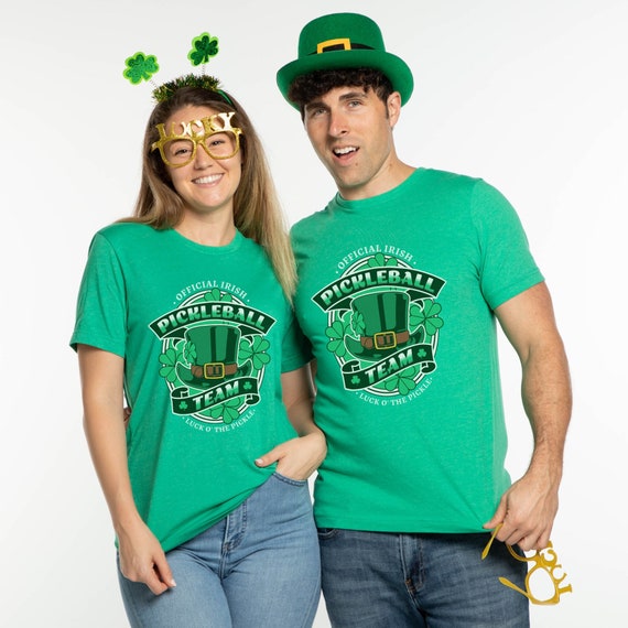 Pickleball St Patricks Shirt, Pickleballer Gift, Irish Shirt, Match Day Shirt, Matching Group Shirts, Pickleball Team, Sports Lover Gift Men